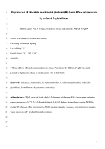 Degradation of bidentate coordinated platinum(II)