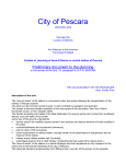 City of Pescara Urbanistic area THE MAYOR Luciano D`alfonso the