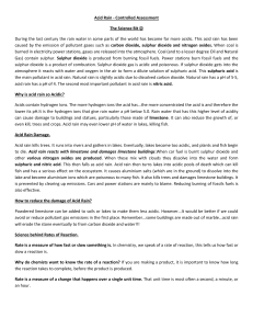 Acid Rain - Controlled Assessment