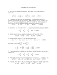 March Regional Precalculus Test