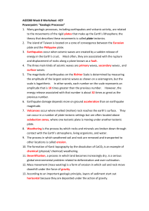 AGE080 Week 8 Worksheet - KEY Powerpoint: “Geologic Processes