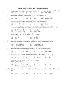 Sample Paper MATH