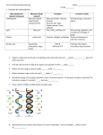 Unit 4 Test Review-Biomolecules Name Period ______ 1. Complete