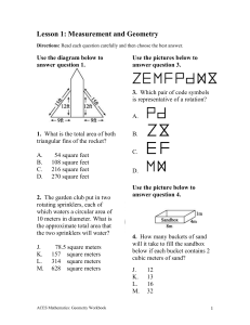 Lesson 1: Measurement and Geometry