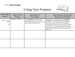 Nonfiction Text Feature