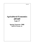 Handout #7 - Department of Agricultural Economics