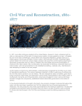 Civil War and Reconstruction