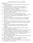 Geometry Content Standards Worksheet