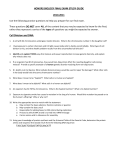 HONORS BIOLOGY FINAL EXAM STUDY GUIDE 2010