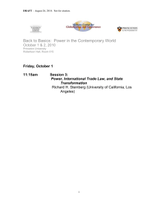 Power, International Trade Law, and State Transformation