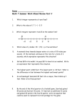 Math 7 Summer Work Part V Mixed Review