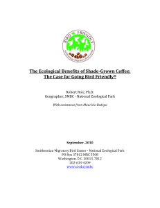 Eco-benefits of shade coffee: scientific case studies (Word doc)