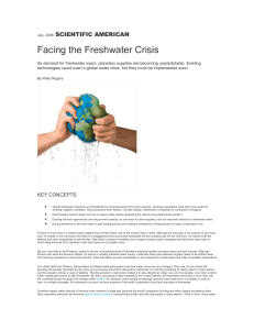 Facing the Freshwater Crisis