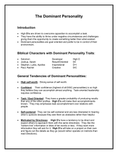 The Dominant Personality