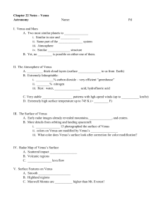 Chapter 22 Notes – Venus