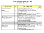 Curriculum Calendar