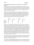 Normally Distributed Data, Sampling, Averages and Standard Error