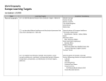 World Geography Europe Learning Targets Last Updated—1/5/2015