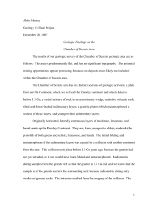 Abby Murray Geology 11 Final Project December 20, 2007 Geologic