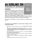 AIA Guidelines 2006 – Overview of revisions