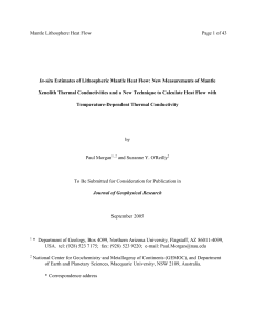 Mantle Lithosphere Heat Flow Page 1 of 43 In