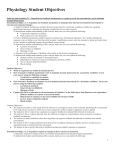 Physiology Student Objectives Enduring understanding 2.C