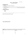 Notes - Chemical Quantities