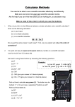 Calculator Methods