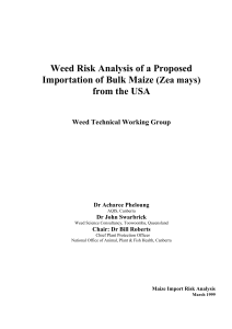 3. Weed risk assessment - Department of Agriculture and Water