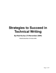 Strategies to Succeed in Technical Writing