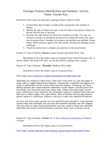 Geologic Features Identification and Summary Activity