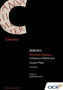 The Greeks at war - Sample scheme of work and lesson plan