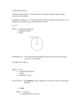 Circular Motion Notes