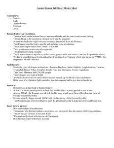 Ancient Roman Art History Review Sheet