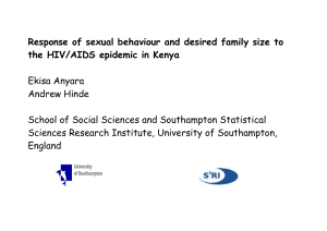 Response of sexual behaviour and desired family size to the HIV
