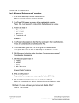 Answer Key for Activity #1 - Center for Occupational Research and