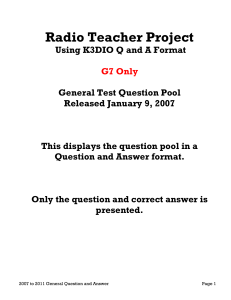2007 General Pool Q and A - G7 Only