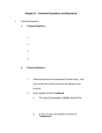 Chapter 6 – Chemical Reactions and Equations