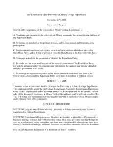 The Constitution of the University at Albany College Republicans