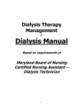 Dialysis Therapy Management