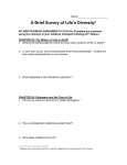 Survey of Life`s Diversity