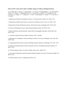 Observed 20th Century Desert Dust Variability: Impact on Climate