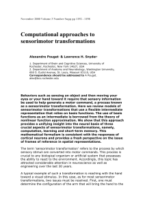 Computational approaches to sensorimotor transformations