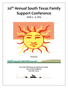 2014 Conference Program - Word - South Texas Family Support