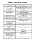 Lesson 10 intro to earthquakes