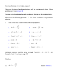 Pre-Class Problems 18