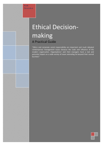 7. Steps in the ethical decision making process