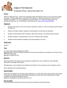 The Republic of Rome v. Marcus Brutus Mock Trial