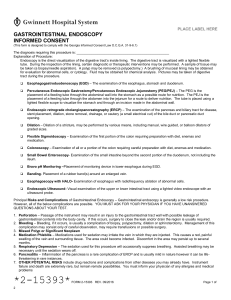 Gastrointestinal Endoscopy Informed Consent