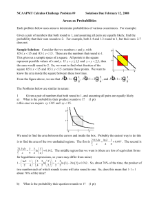 NCAAPMT Calculus Challenge Problem #9 Solutions Due February